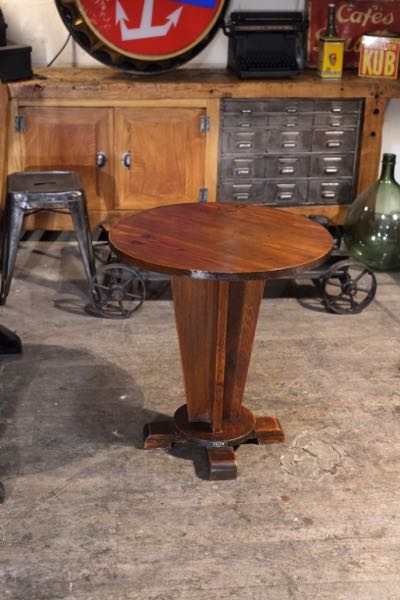 meuble art deco gueridon rond ancien